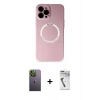 MARSİLYAN™- iPhone 12 Pro Kılıf Zirve Klasik Prime - Şeffaf Uv Polymer Nano Ekran Koruyucu + Neon Fosforlu Kamera Lens - YL