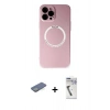 MARSİLYAN™- iPhone 12 Pro Kılıf Zirve Klasik Prime - Şeffaf Uv Polymer Nano Ekran Koruyucu + Renkli Kamera Lens Koruma Cam - YL
