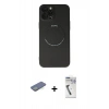MARSİLYAN™- iPhone 12 Pro Kılıf Zirve Klasik Prime - Şeffaf Uv Polymer Nano Ekran Koruyucu + Renkli Kamera Lens Koruma Cam - YL