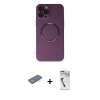 MARSİLYAN™- iPhone 12 Pro Kılıf Zirve Klasik Prime - Şeffaf Uv Polymer Nano Ekran Koruyucu + Renkli Kamera Lens Koruma Cam - YL