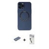MARSİLYAN™- iPhone 12 Pro Kılıf Zirve Klasik Prime - Şeffaf Uv Polymer Nano Ekran Koruyucu + Renkli Kamera Lens Koruma Cam - YL