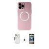 MARSİLYAN™- iPhone 12 Pro Kılıf Zirve Klasik Prime - Siyah 34D Hayalet Izgaralı Cam + Shine Kamera Lens - GS