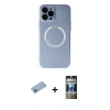 MARSİLYAN™- iPhone 12 Pro Kılıf Zirve Klasik Prime - Siyah 34D Hayalet Izgaralı Cam + Shine Kamera Lens Koruma Cam - MI