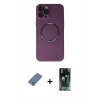 MARSİLYAN™- iPhone 12 Pro Kılıf Zirve Klasik Prime - Siyah 360 Mat Full Body Arka Koruyucu + Metal Kamera Lens Koruma Cam - AKYL