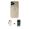 MARSİLYAN™- iPhone 12 Pro Kılıf Zirve Klasik Prime - Siyah 360 Mat Full Body Arka Koruyucu + Shine Kamera Lens - GD
