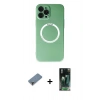 MARSİLYAN™- iPhone 12 Pro Kılıf Zirve Klasik Prime - Siyah 360 Mat Full Body Arka Koruyucu + Metal Kamera Lens Koruma Cam - MR