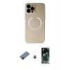 MARSİLYAN™- iPhone 12 Pro Kılıf Zirve Klasik Prime - Siyah 360 Mat Full Body Arka Koruyucu + Shine Kamera Lens Koruma Cam - SH
