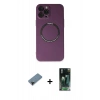 MARSİLYAN™- iPhone 12 Pro Kılıf Zirve Klasik Prime - Siyah 360 Mat Full Body Arka Koruyucu + Shine Kamera Lens Koruma Cam - SH