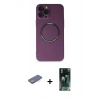 MARSİLYAN™- iPhone 12 Pro Kılıf Zirve Klasik Prime - Siyah 360 Mat Full Body Arka Koruyucu + Renkli Kamera Lens Koruma Cam - YL