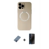 MARSİLYAN™- iPhone 12 Pro Kılıf Zirve Klasik Prime - Siyah 3D Antistatik Hayalet Cam Ekran Koruyucu + Metal Kamera Lens Koruma Cam - MI