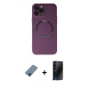 MARSİLYAN™- iPhone 12 Pro Kılıf Zirve Klasik Prime - Siyah 3D Antistatik Hayalet Cam Ekran Koruyucu + Metal Kamera Lens Koruma Cam - MI