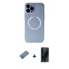 MARSİLYAN™- iPhone 12 Pro Kılıf Zirve Klasik Prime - Siyah 3D Antistatik Hayalet Cam Ekran Koruyucu + Metal Kamera Lens Koruma Cam - MR