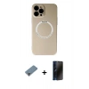 MARSİLYAN™- iPhone 12 Pro Kılıf Zirve Klasik Prime - Siyah 3D Antistatik Hayalet Cam Ekran Koruyucu + Metal Kamera Lens Koruma Cam - MR