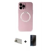 MARSİLYAN™- iPhone 12 Pro Kılıf Zirve Klasik Prime - Siyah 3D Antistatik Hayalet Cam Ekran Koruyucu + Rainbow Kamera Lens Koruma Cam - GD