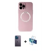 MARSİLYAN™- iPhone 12 Pro Kılıf Zirve Klasik Prime - Siyah 3D Antistatik Seramik Nano Ekran Koruyucu + Neon Fosforlu Kamera Lens - MI