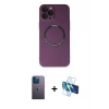 MARSİLYAN™- iPhone 12 Pro Kılıf Zirve Klasik Prime - Siyah 3D Antistatik Seramik Nano Ekran Koruyucu + Neon Fosforlu Kamera Lens - MI