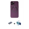 MARSİLYAN™- iPhone 12 Pro Kılıf Zirve Klasik Prime - Siyah 3D Antistatik Seramik Nano Ekran Koruyucu + Renkli Kamera Lens Koruma Cam - MI