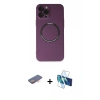 MARSİLYAN™- iPhone 12 Pro Kılıf Zirve Klasik Prime - Siyah 3D Antistatik Seramik Nano Ekran Koruyucu + Renkli Kamera Lens Koruma Cam - TU