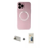MARSİLYAN™- iPhone 12 Pro Kılıf Zirve Klasik Prime - Siyah 6D Mat Seramik Hayalet Nano Ekran Koruyucu + Rainbow Kamera Lens Koruma Cam - GD