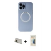 MARSİLYAN™- iPhone 12 Pro Kılıf Zirve Klasik Prime - Siyah 6D Mat Seramik Hayalet Nano Ekran Koruyucu + Rainbow Kamera Lens Koruma Cam - GD