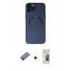 MARSİLYAN™- iPhone 12 Pro Kılıf Zirve Klasik Prime - Siyah 6D Mat Seramik Hayalet Nano Ekran Koruyucu + Metal Kamera Lens Koruma Cam - KI