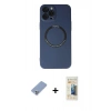 MARSİLYAN™- iPhone 12 Pro Kılıf Zirve Klasik Prime - Siyah 6D Mat Seramik Hayalet Nano Ekran Koruyucu + Metal Kamera Lens Koruma Cam - KUYL