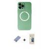 MARSİLYAN™- iPhone 12 Pro Kılıf Zirve Klasik Prime - Siyah 6D Mat Seramik Hayalet Nano Ekran Koruyucu + Metal Kamera Lens Koruma Cam - KUYL