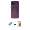 MARSİLYAN™- iPhone 12 Pro Kılıf Zirve Klasik Prime - Siyah 6D Mat Seramik Hayalet Nano Ekran Koruyucu + Metal Kamera Lens Koruma Cam - KUYL
