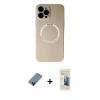 MARSİLYAN™- iPhone 12 Pro Kılıf Zirve Klasik Prime - Siyah 6D Mat Seramik Hayalet Nano Ekran Koruyucu + Metal Kamera Lens Koruma Cam - MI