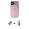 MARSİLYAN™- iPhone 12 Pro Kılıf Zirve Klasik Prime - Siyah 6D Mat Seramik Hayalet Nano Ekran Koruyucu + Metal Kamera Lens Koruma Cam - MI