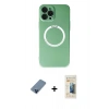 MARSİLYAN™- iPhone 12 Pro Kılıf Zirve Klasik Prime - Siyah 6D Mat Seramik Hayalet Nano Ekran Koruyucu + Metal Kamera Lens Koruma Cam - MI