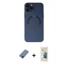MARSİLYAN™- iPhone 12 Pro Kılıf Zirve Klasik Prime - Siyah 6D Mat Seramik Hayalet Nano Ekran Koruyucu + Metal Kamera Lens Koruma Cam - MI