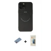 MARSİLYAN™- iPhone 12 Pro Kılıf Zirve Klasik Prime - Siyah 6D Mat Seramik Hayalet Nano Ekran Koruyucu + Shine Kamera Lens Koruma Cam - PE