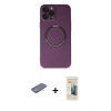 MARSİLYAN™- iPhone 12 Pro Kılıf Zirve Klasik Prime - Siyah 6D Mat Seramik Hayalet Nano Ekran Koruyucu + Renkli Kamera Lens Koruma Cam - PE