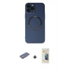 MARSİLYAN™- iPhone 12 Pro Kılıf Zirve Klasik Prime - Siyah 6D Mat Seramik Hayalet Nano Ekran Koruyucu + Renkli Kamera Lens Koruma Cam - PE