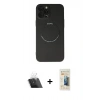 MARSİLYAN™- iPhone 12 Pro Kılıf Zirve Klasik Prime - Siyah 6D Mat Seramik Hayalet Nano Ekran Koruyucu + Kamera Lens Koruma Cam - SF