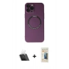 MARSİLYAN™- iPhone 12 Pro Kılıf Zirve Klasik Prime - Siyah 6D Mat Seramik Hayalet Nano Ekran Koruyucu + Kamera Lens Koruma Cam - SF