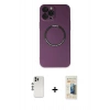MARSİLYAN™- iPhone 12 Pro Kılıf Zirve Klasik Prime - Siyah 6D Mat Seramik Hayalet Nano Ekran Koruyucu + Shine Kamera Lens - GS