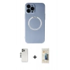 MARSİLYAN™- iPhone 12 Pro Kılıf Zirve Klasik Prime - Siyah 6D Mat Seramik Hayalet Nano Ekran Koruyucu + Shine Kamera Lens - GS