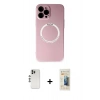 MARSİLYAN™- iPhone 12 Pro Kılıf Zirve Klasik Prime - Siyah 6D Mat Seramik Hayalet Nano Ekran Koruyucu + Shine Kamera Lens - GS
