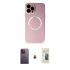 MARSİLYAN™- iPhone 12 Pro Kılıf Zirve Klasik Prime - Siyah 6D Mat Seramik Hayalet Nano Ekran Koruyucu + Neon Fosforlu Kamera Lens - TU