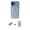 MARSİLYAN™- iPhone 12 Pro Kılıf Zirve Klasik Prime - Siyah Polymer Nano Ekran Koruyucu + Shine Kamera Lens Koruma Cam - GI