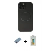 MARSİLYAN™- iPhone 12 Pro Kılıf Zirve Klasik Prime - Siyah Polymer Nano Ekran Koruyucu + Shine Kamera Lens Koruma Cam - GI