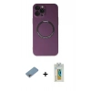 MARSİLYAN™- iPhone 12 Pro Kılıf Zirve Klasik Prime - Siyah Polymer Nano Ekran Koruyucu + Shine Kamera Lens Koruma Cam - GI