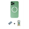 MARSİLYAN™- iPhone 12 Pro Kılıf Zirve Klasik Prime - Siyah Polymer Nano Ekran Koruyucu + Shine Kamera Lens Koruma Cam - GI
