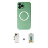 MARSİLYAN™- iPhone 12 Pro Kılıf Zirve Klasik Prime - Siyah Polymer Nano Ekran Koruyucu + Shine Kamera Lens - GD