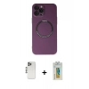 MARSİLYAN™- iPhone 12 Pro Kılıf Zirve Klasik Prime - Siyah Polymer Nano Ekran Koruyucu + Shine Kamera Lens - GS