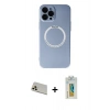 MARSİLYAN™- iPhone 12 Pro Kılıf Zirve Klasik Prime - Siyah Polymer Nano Ekran Koruyucu + Rainbow Kamera Lens Koruma Cam - GD