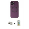 MARSİLYAN™- iPhone 12 Pro Kılıf Zirve Klasik Prime - Siyah Polymer Nano Ekran Koruyucu + Rainbow Kamera Lens Koruma Cam - GD
