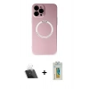 MARSİLYAN™- iPhone 12 Pro Kılıf Zirve Klasik Prime - Siyah Polymer Nano Ekran Koruyucu + Kamera Lens Koruma Cam - SF